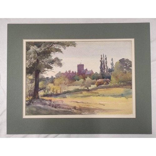 190 - Wilhemena Mary Gresley (British 1853-1933).'Cromwell's Castle, Oxford'.Watercolour.16.5cm x 24cm.Als... 