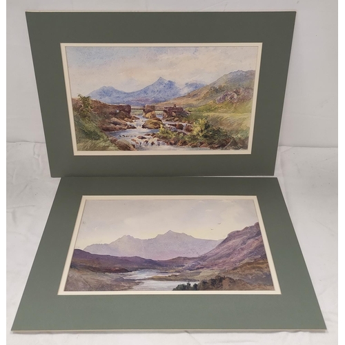 194 - Eleanor Louisa Gresley (British 1862-1941).'Snowdon From Above Capel Curig'.Watercolour.19cm x 32cm.... 