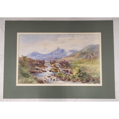 194 - Eleanor Louisa Gresley (British 1862-1941).'Snowdon From Above Capel Curig'.Watercolour.19cm x 32cm.... 