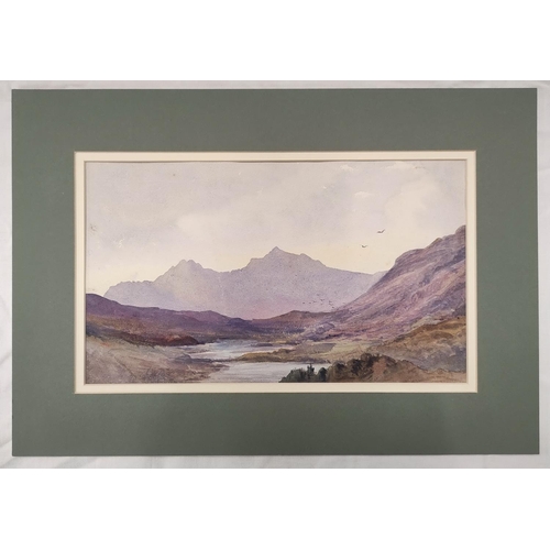 194 - Eleanor Louisa Gresley (British 1862-1941).'Snowdon From Above Capel Curig'.Watercolour.19cm x 32cm.... 