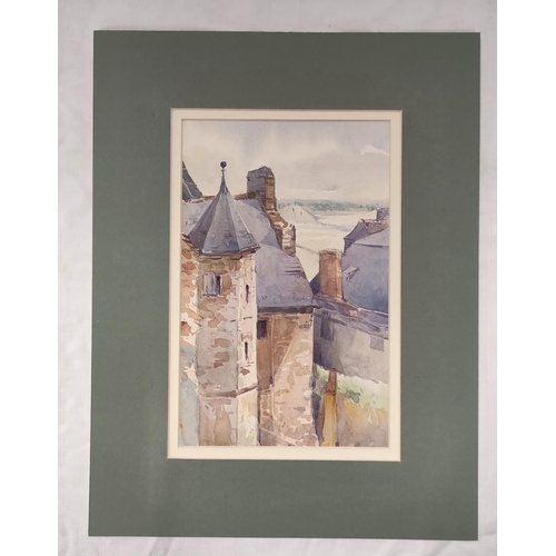 198 - Wilhemena Mary Gresley (British 1853-1933).'Candebec, Normandy'.Watercolour.21cm x 13.5cm.Also two o... 