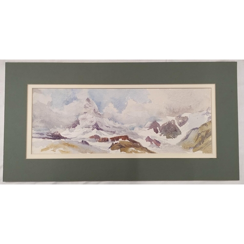 199 - Margaret Morewood Gresley (British 1867-1947).'Cortina d'Ampezzo, Dolomites'.Watercolour.17.5cm x 25... 