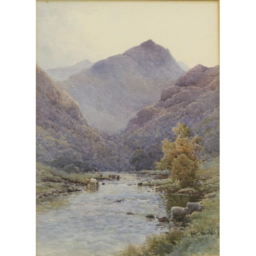 257 - Alfred De Breanski Jnr. (1880-1919).Snowdon from Nant Gwynant, North Wales.Watercolour.36.5cm x 26cm... 