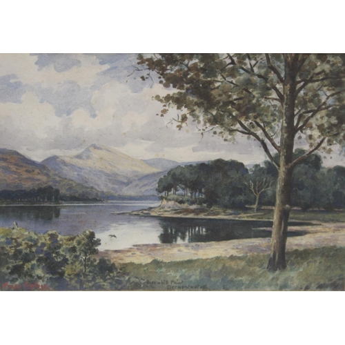 260 - Harry Wallace (British, Exh. 1881 - 1934).Broomhill Point, Derwentwater and Newby Bridge, Lakeside -... 