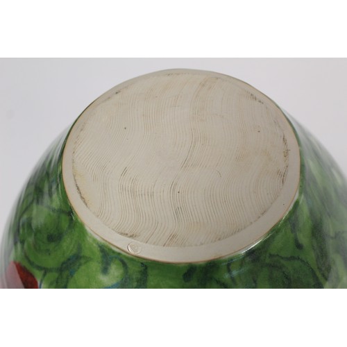 234 - Large Dartington Pottery Janice Tchalenko studio pottery vase of ovoid form decorated with stylised ... 