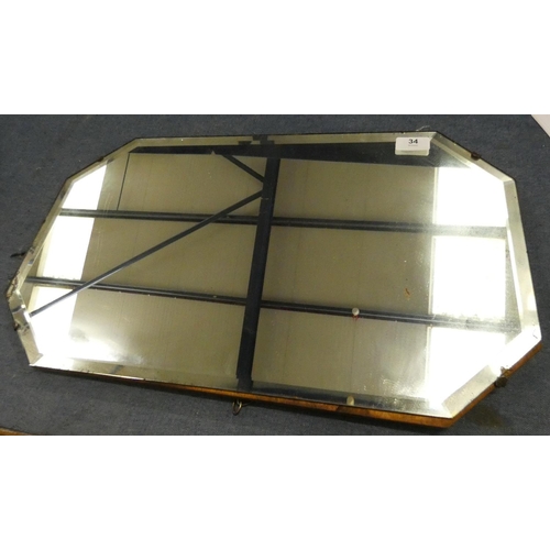 34 - Vintage Art Deco wall mirror.