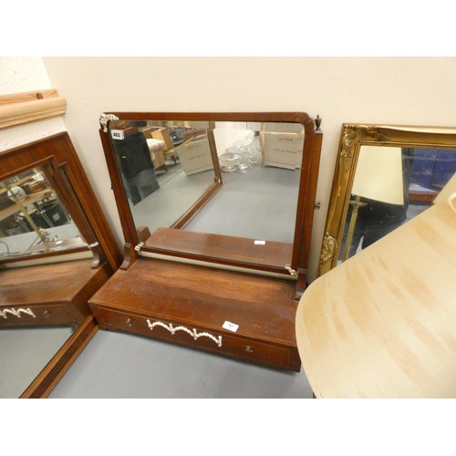 87 - Mahogany table top mirror.