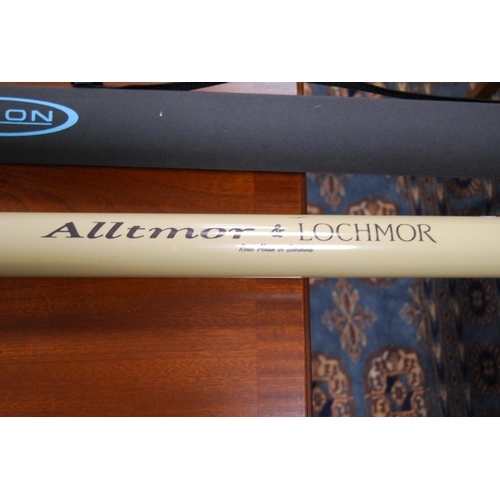 181 - Daiwa Lochmor-Z 1007 two-piece graphite fishing rod, 10ft, in canvas bag with outer tube, and a Visi... 