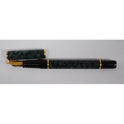 193 - Parker fountain pen with 18k gold nib, a Waterman of France fountain pen, a Sheaffer fountain pen wi... 