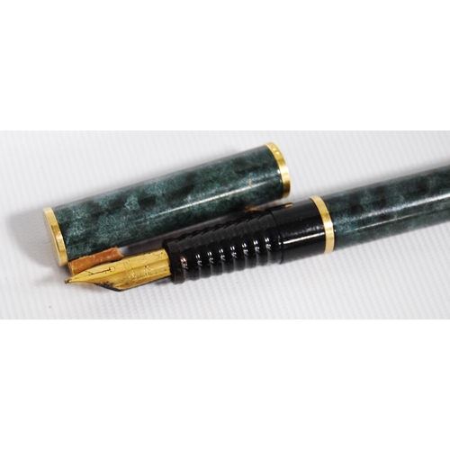 193 - Parker fountain pen with 18k gold nib, a Waterman of France fountain pen, a Sheaffer fountain pen wi... 