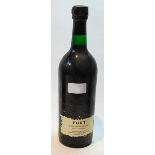 195 - Dow Vintage 1963 port, Niepoorts 1982 vintage port, 750ml, and Dow's 20 year old tawny port, 20% vol... 