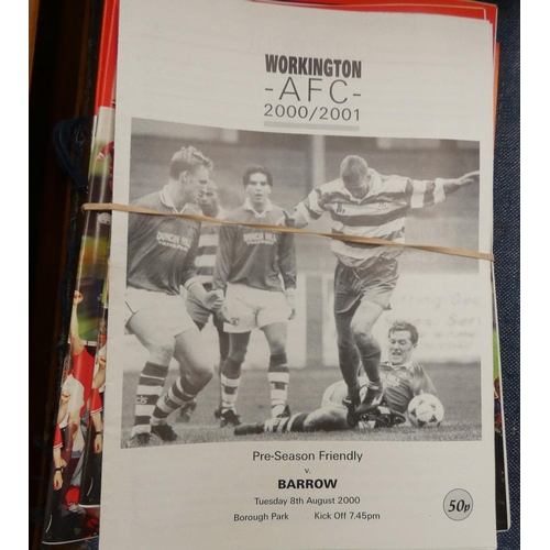 157 - Large collection of Workington football programmes, mostly form 1990s to 2000s.