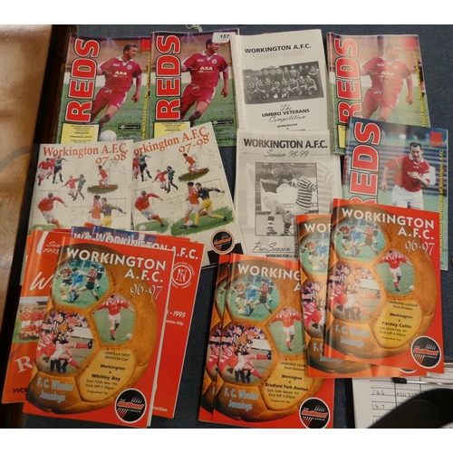 157 - Large collection of Workington football programmes, mostly form 1990s to 2000s.