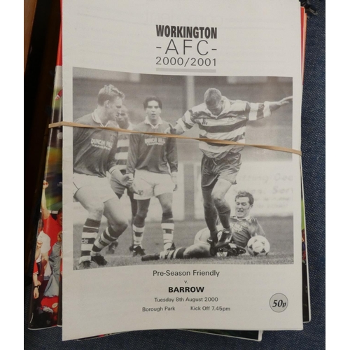 157 - Large collection of Workington football programmes, mostly form 1990s to 2000s.