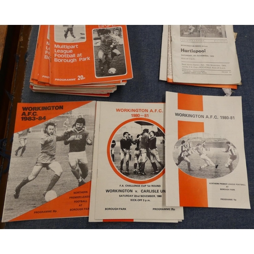 158 - 1980-1981 season Workington Town football programmes.