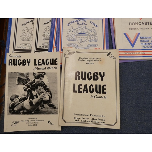 159 - Workington Town Rugby League programmes 1981-1982 season including Challenge Cup programmes. 