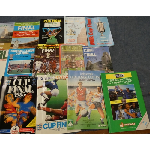 162 - Milk Cup, League Cup and F A Cup Final programmes.