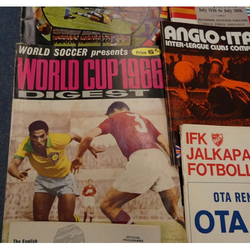 163 - World Cup 1966 Digest, World Cup programmes including Brazil, Scotland and Holland.