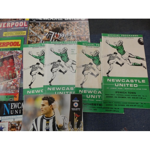 166 - Miscellaneous football programmes including Liverpool, Tottenham, and Newcastle. 