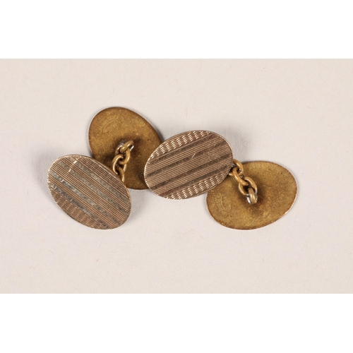 135 - Pair of gents gold plated cufflinks