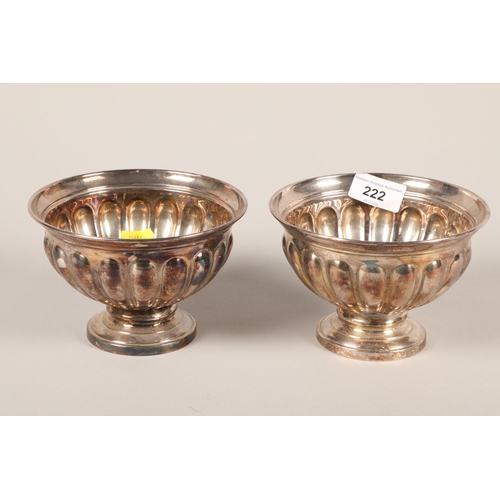 222 - Pair of Pampaloni silver fluted bowls; 10cm high; gross weight 604g