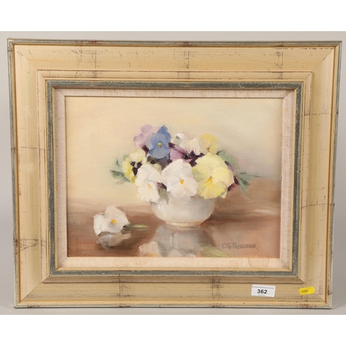 362 - C. G. Tresider; Still Life of Flowers; oil on canvas; signed and framed