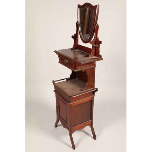 400 - Edwardian mahogany floor standing vanity stand