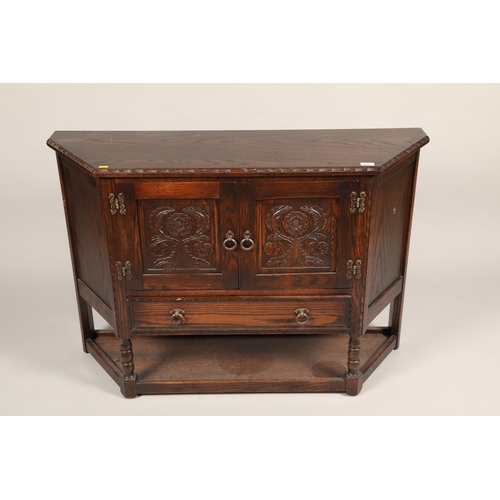 401 - Carved oak Jacobean style sideboard