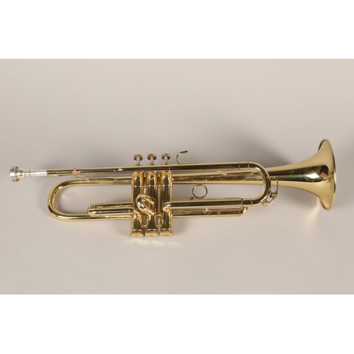 63 - Boosey & Hawkes 400 trumpet in fiited case; 54cm long