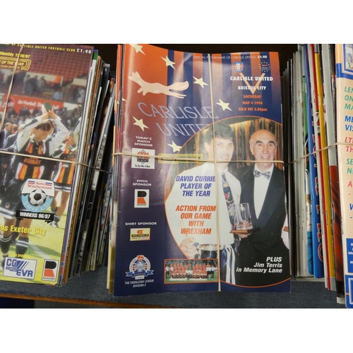 192 - Carlisle United football programmes 1996, 1997 and 1998.