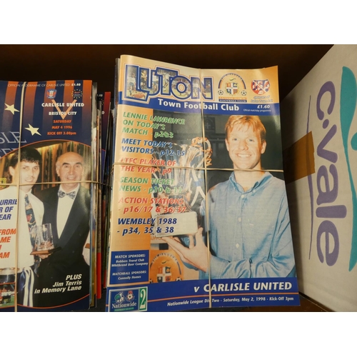 192 - Carlisle United football programmes 1996, 1997 and 1998.