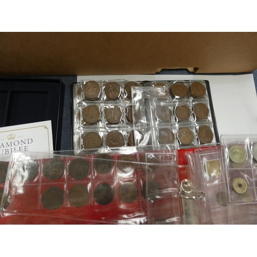 210 - Box of miscellaneous coins, etc.