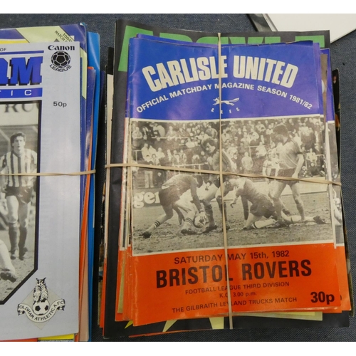 242 - Carlisle United football programmes 1982, 1984, 1986 and 1988.