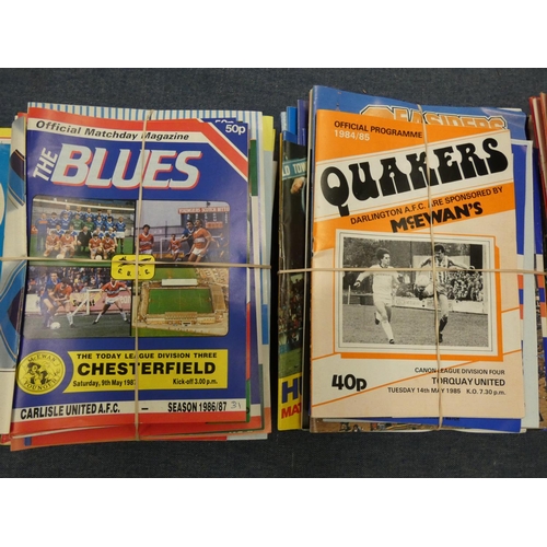 243 - Carlisle United football programmes 1981, 1983, 1985 and 1987.