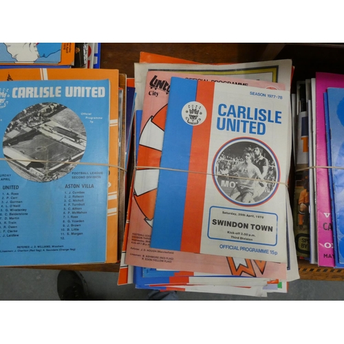 248 - Carlisle United football programmes 1974, 1975, 1976 and 1977.