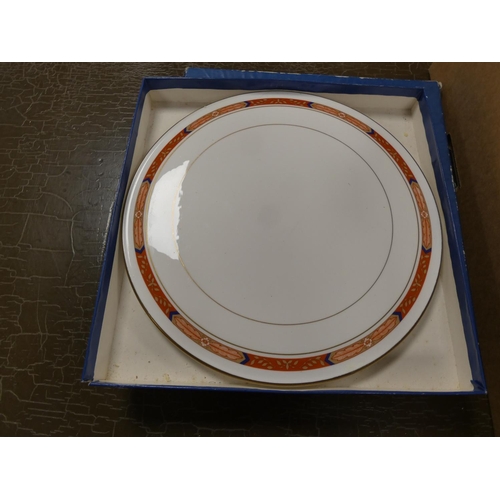 302 - Collection of miscellaneous glassware etc. including Worcester cake serving plate.