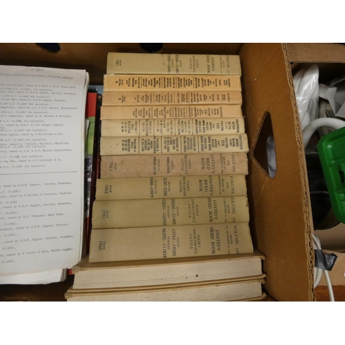 356 - Box of miscellaneous Coates Herd books, etc.