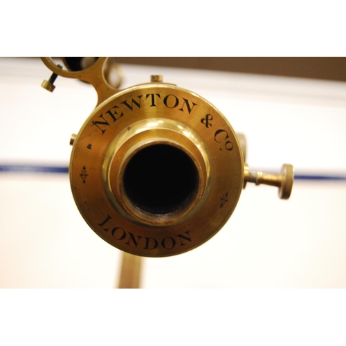 177 - Victorian astronomical brass telescope by Newton & Co., Opticians, marked to the telescope 'Newt... 