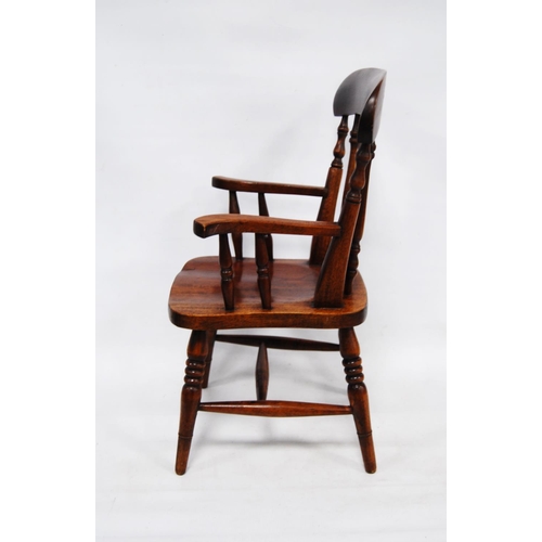 197 - Apprentice chair modelled as a Victorian splat-back chair, 42cm high.