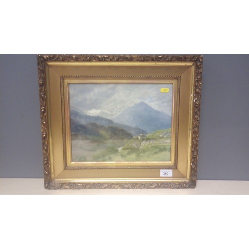 360 - C J Stalker; Continental Mountain Scene; watercolour on paper; signed and dated; framed