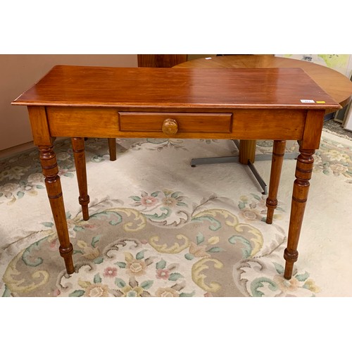 483 - Stained single drawer side table