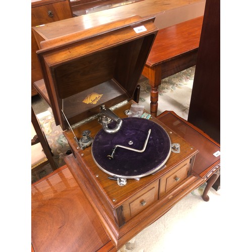 488 - Teak gramophone