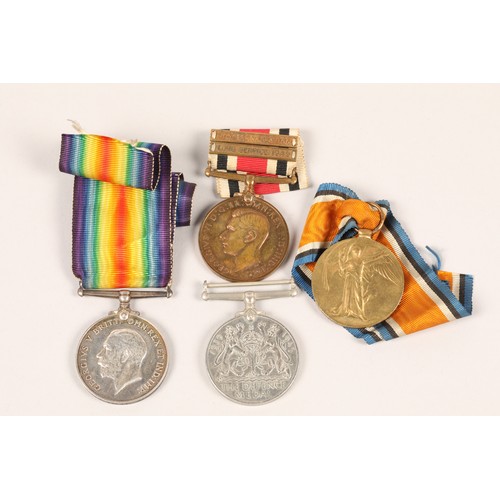 164 - 3797 Pte. J. Byers Highlanders Light Infantry; two World War I medals with ribbons; Robert McCallum ... 