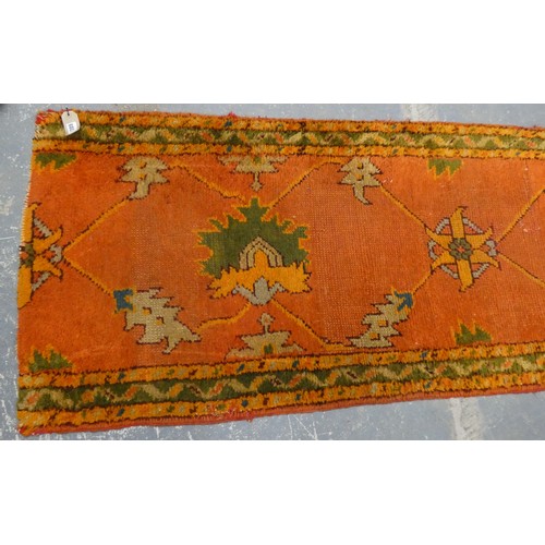 450 - Early 20th Century Arts & Crafts Donegal carpet runner in the Turkish Ushak style designed by Ga... 