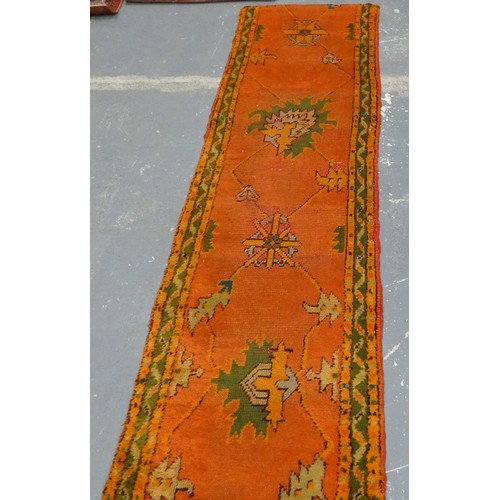 450 - Early 20th Century Arts & Crafts Donegal carpet runner in the Turkish Ushak style designed by Ga... 