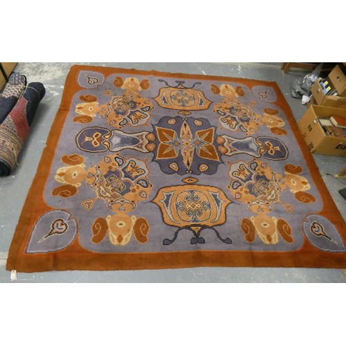 453 - Early 20th Century Art Nouveau / Arts & Crafts hand knotted carpet, c.1910, possibly of Dutch ma... 