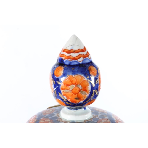 101 - Chinese Imari pattern temple jar and cover, 50cm tall.