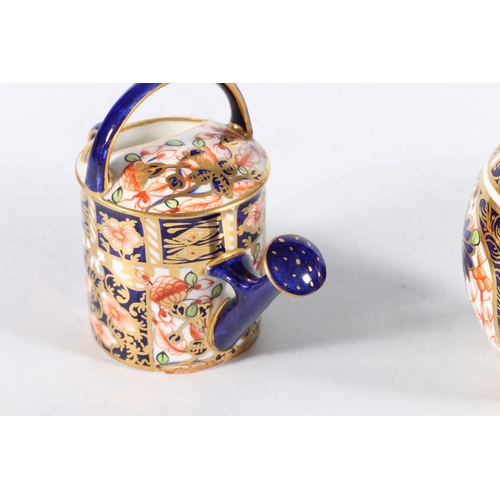 Royal Crown Derby Imari pattern 1128 miniature watering can, red
