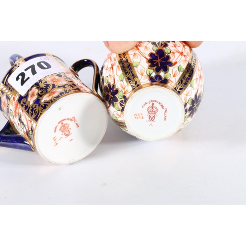 Royal Crown Derby Imari pattern 1128 miniature watering can, red