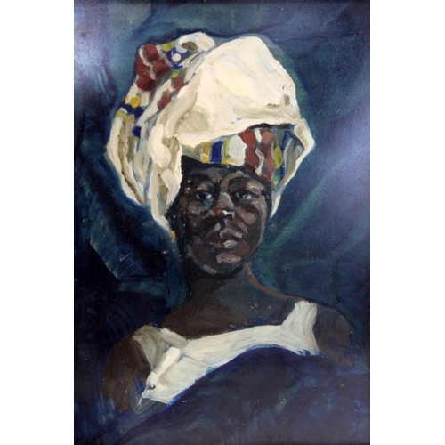 294 - Michael O'Rorke (1895-1981 Mid 20th Century British School) .Portrait of an African woman in traditi... 